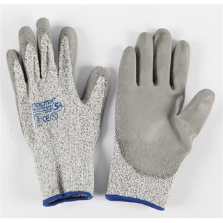 ถุงมือ Hi-Cut PU L สีเทา ไมโครเท็กซ์ Hi-Cut PU L Gloves, MicroTex