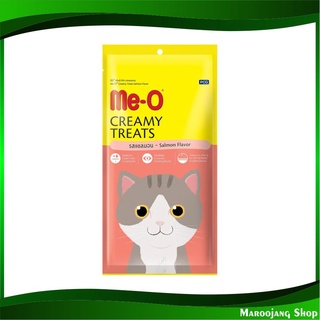 ขนมแมวครีมมี่ทรีต รสแซลมอน 15 กรัม (4ซอง) มีโอ Me-O Creamy Treat Salmon ขนมแมว ขนมสำหรับแมว อาหารแมว อาหารสำหรับแมว
