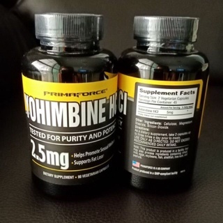 วิตามิน Primaforce Yohimbine HCl, 2.5 mg. 90 Vegetarian Capsules