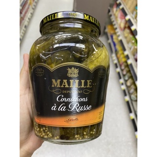 แตงกวาดอง ผสม เครื่องเทศในน้ำปรุงรส ตรา มายด์ 820 G. Cornichons A La Russe ( Maille Brand )