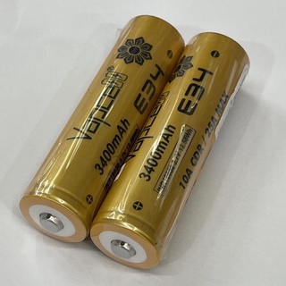 ถ่านชาร์จVapcell E34 3400mAh 3.7V (รุ่นมีหัว) ของแท้เช็คโค๊ตได้ ได้ถ่าน2ก้อนแถมกล่องใส่ถ่าน