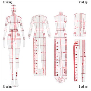 Eruding✪ ไม้บรรทัดแม่แบบแฟชั่น สําหรับวาดรูป