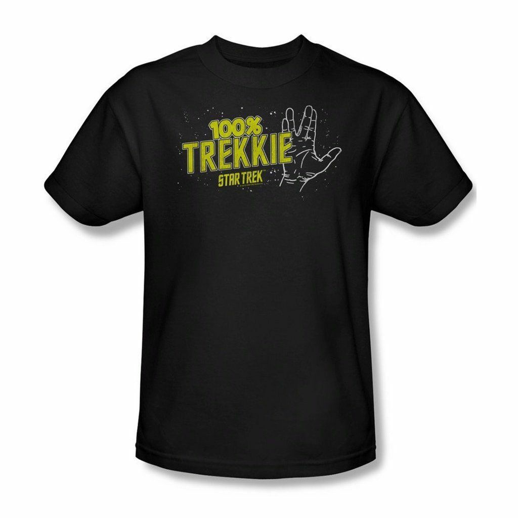 เสื้อยืด พิมพ์ลาย Science Fiction T Show Trekkie สีดํา สไตล์คลาสสิก ไม่ซ้ําใคร สําหรับผู้ชาย 824094