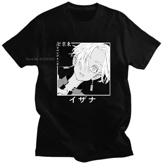 [100% Cotton] เสื้อยืดแขนสั้นลําลอง ผ้าฝ้าย 100% พิมพ์ลายการ์ตูนญี่ปุ่น Tokyo Revengers Kurokawa Izana ทรงหลวม โอเวอร์ไซ