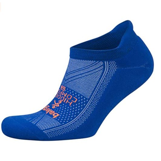 Balega Hidden Comfort No-Show Running Socks สําหรับผู้ชายและผู้หญิง (1 คู่), Neon Blue, Medium