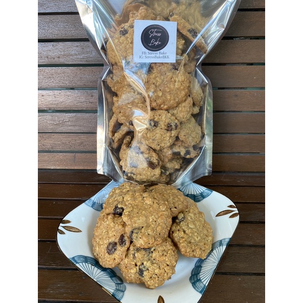 Oatmeal Raisin Cookies คุกกี้ข้าวโอ๊ตลูกเกด สูตรธรรมดาและสูตรไมโล