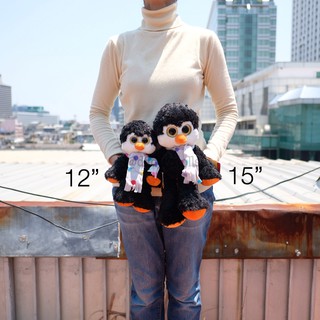 ตุ๊กตา Penguin เพนกวิน ตาโต Big Eye with Scarf 12/15นิ้ว Anee Park อานี ปาร์ค