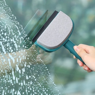 2 In 1 Cleaning Sponge Brush For Scraping Washing / Deep Clean Scrub Squeegee Brushes for Home Car Glass