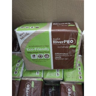 ยกลัง กระดาษเช็ดมือ RiverPro สีน้ำตาล 2 ชั้น 250 แผ่น x 24ห่อ