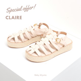 CLAIRE CREAM รองเท้าส้นตึก ส้นสูง 1.7 นิ้ว ส้นกลาง(3-5cm.)