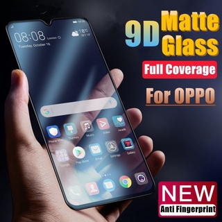 9Dฟิล์มกระจกนิรภัย แบบด้าน ( เต็มหน้าจอ)  OPPO RENO RENO4 3 2 RENO2F 2Z RENO ACE 10Zoom Reno3 pro 4G Matte Anti-fingerprint Screen Protector