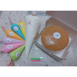 พร้อมส่ง เค้กdiy เซ็ทพาสเทล(สำหรับทาน)+ฟรีที่ปาดครีม