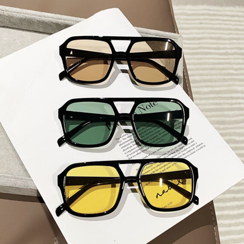 New Item แว่นตาแฟชั่น แว่นตากันแดด เลนส์สี มีคาดบน [[สินค้าพร้อมส่งในไทย🇹🇭]] - รูปที่ 2