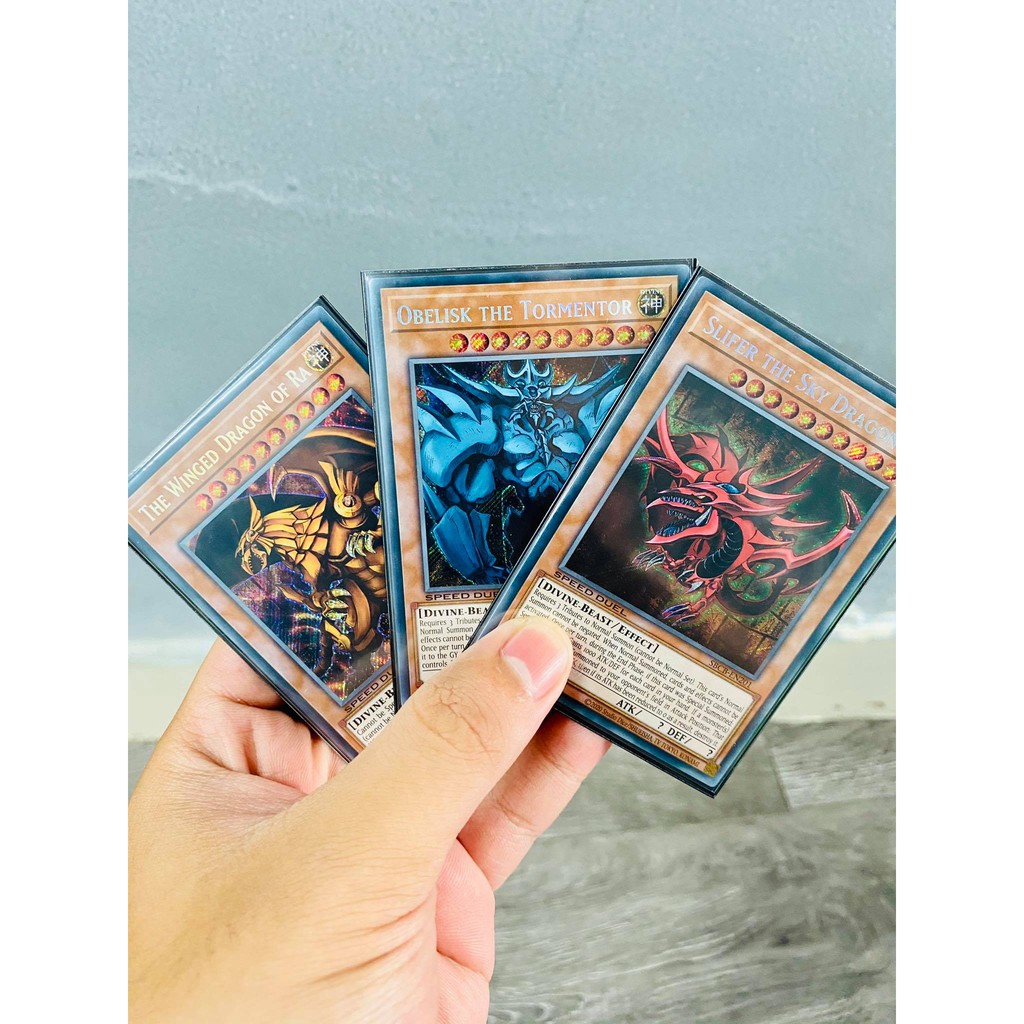 UK Secret Rare [Yugioh Watermelon] Three Gods Osiris Slifer Obelisk Ra Card Combo