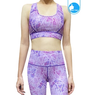 สปอร์ตบรา บราโยคะ บราออกกำลังกาย IBY - Yoga Sport Bra - ลาย Pinky *พร้อมส่ง*