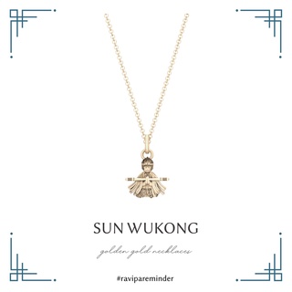 RAVIPA - เจ้าพ่อเห้งเจีย Sun Wukong Golden Gold Necklace - Enlighten edition (ปางสมาธิ)