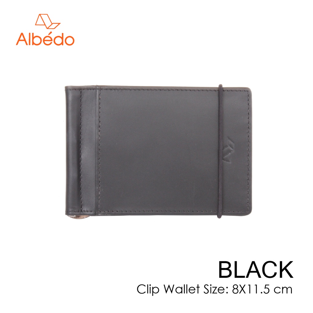 [Albedo] BLACK CLIP WALLET กระเป๋าสตางค์/คลิปหนีบธนบัตร/กระเป๋าใส่บัตร รุ่น BLACK - BL00299