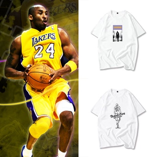 Kobe Bryant เสื้อยืดแขนสั้น แขนห้าส่วน ทรงหลวม ขนาดใหญ่ สไตล์ยุโรป และอเมริกา เบอร์ 24