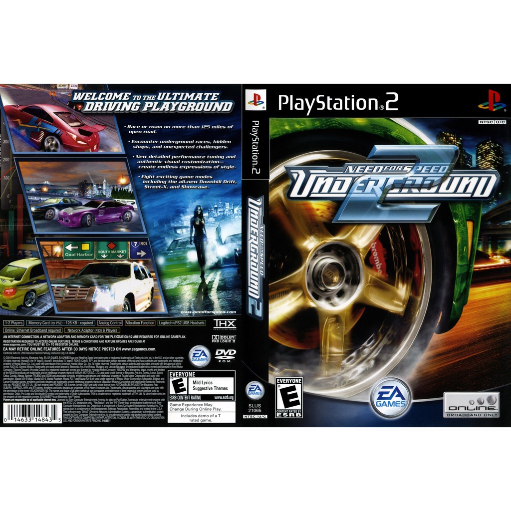 เกมส์ PS2 Need For Speed Underground 2 COVER (PS2) สำหรับเครื่องที่แปลงระบบแล้วเท่านั้น