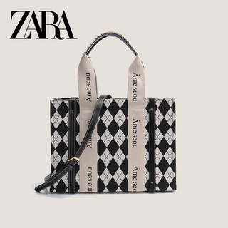 Zara กระเป๋าสะพายไหล่ ทรงโท้ท ขนาดใหญ่ จุของได้เยอะ สไตล์ยุโรป และอเมริกา สําหรับผู้หญิง 2022