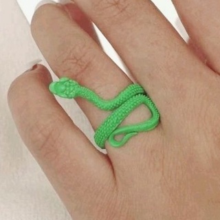 𓆙 Green Snake Cute Ring : แหวนเจ้างูน้อยสีเขียวน่ารัก 𓆙