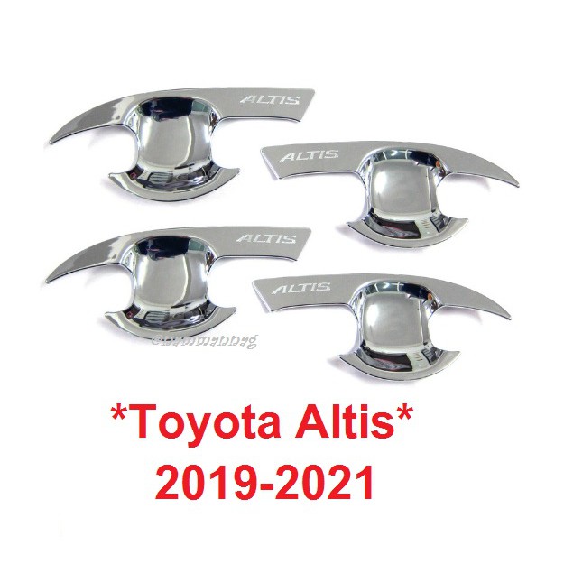 ถาดรองมือเปิดประตู Toyota Altis 2019 - 2021 โตโยต้า อัลติส อัลติท เบ้ามือจับประตู เบ้ารองมือเปิด เบ้ากันรอย ถ้วยมือเปิด