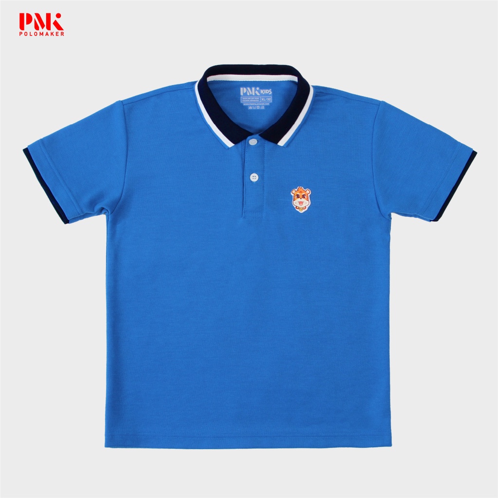 เสื้อโปโลเด็ก Summer Collection สีน้ำเงิน   ​​ ​KTK004 - PMK  Polomaker