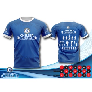 เสื้อบอลพิมพ์ลาย ยอดฮิต ลาย เชลซี สีน้ำเงิน Chelsea