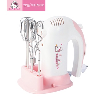 [CHEFMADE] Hello KITTY เครื่องตีไข่ไฟฟ้า 300W อัลตร้าพาวเวอร์ครีม พร้อมที่ตีไข่ สเตนเลส 6 ชิ้น และกล่องเก็บ