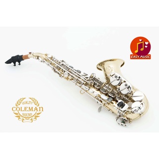 แซกโซโฟน Saxophone Curved Soprano Coleman CL-333S Clear Lacquered Nickel keys