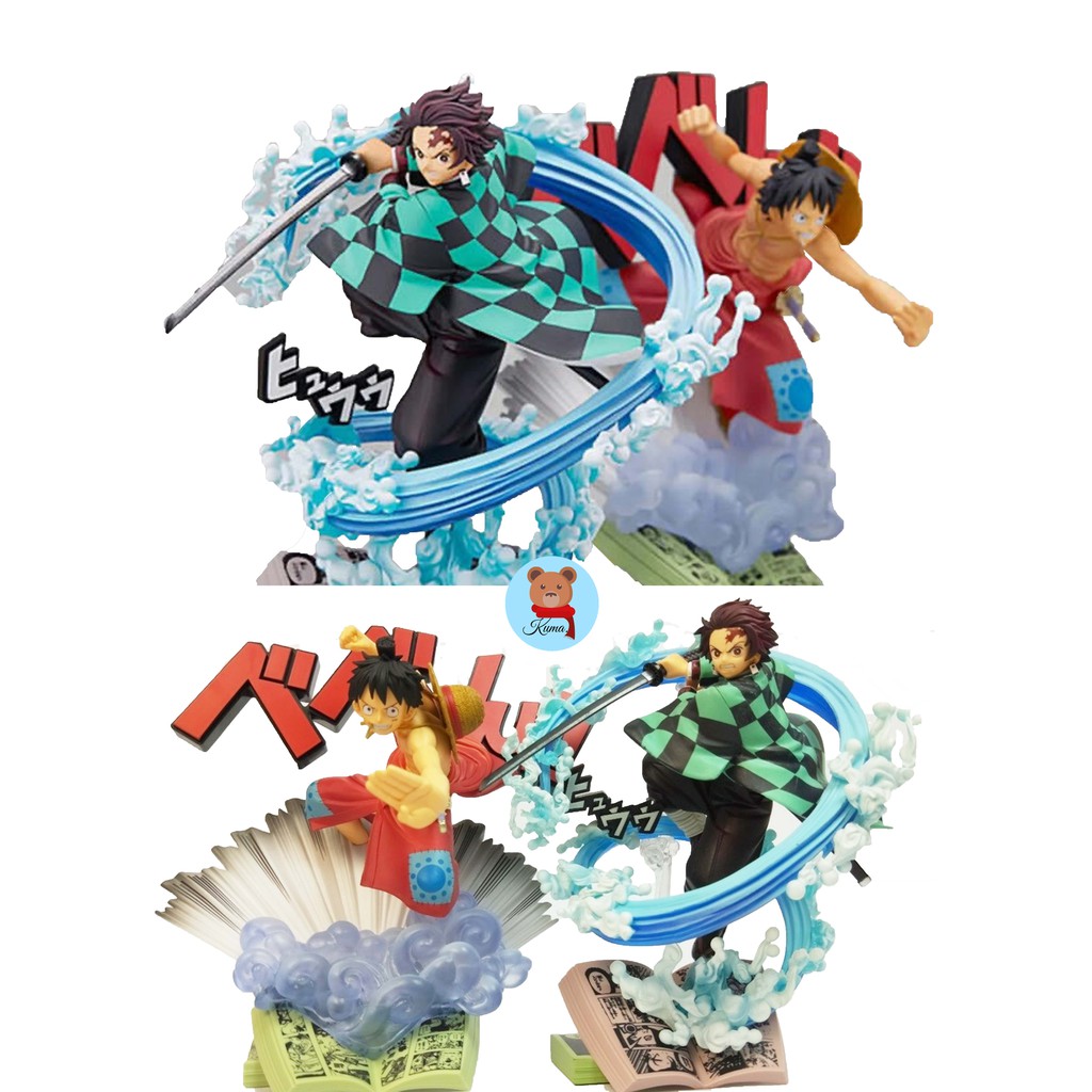 ✅พร้อมส่ง Jump Out Heroes Monkey D Luffy & Kimetsu no yaiba Kamado Tanjiro Figure 🇯🇵ฟิกเกอร์ ไยบะ ลู