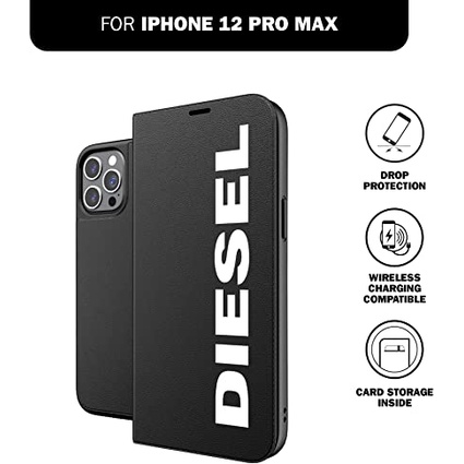 Diesel Booklet Case Core for iPhone 12/12 Pro black/white