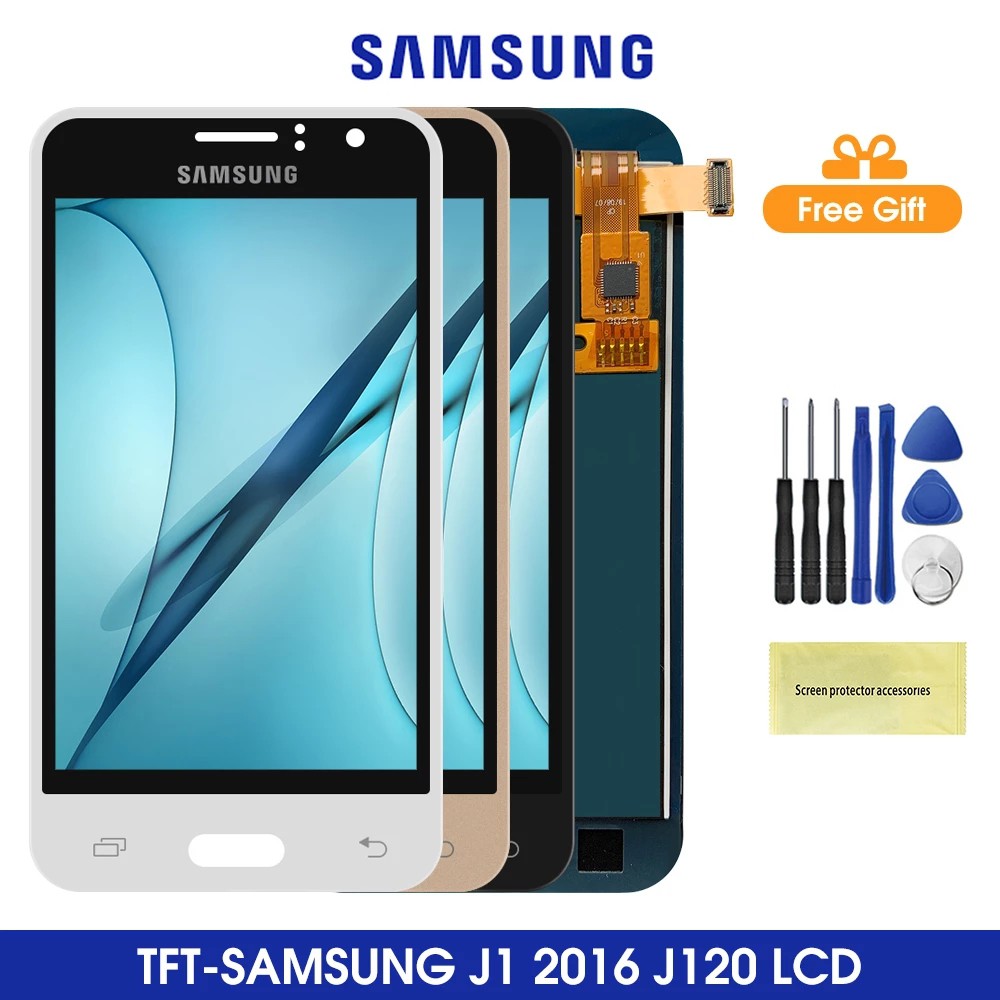 4.5 สําหรับ Samsung Galaxy J1 2016 J120 J120F J120H J120M จอแสดงผล LCD Touch Screen Digitizer Assemb