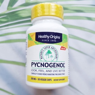 เปลือกสนฝรั่งเศสสกัด Pycnogenol 100mg 30 Veggie Caps (Healthy Origins®) ฝ้าจาง ช่วยปรับสภาพผิวที่หมองคล้ำ กระ ฝ้า สีผิว