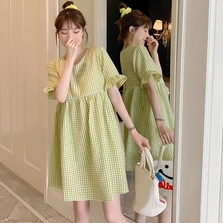 SUNDAY2020🎀 เดรสลายตารางสไตล์คาวาอี้ น่ารักเกินต้านมากแม่ ใครไม่มีคือพลาด มี 3 สีสวยไม่ไหววว