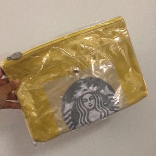 Starbucks palmleaves pouch กระเป๋าใบใหญ่