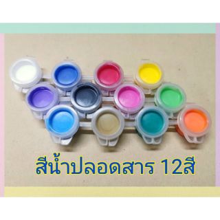 สีน้ำปลอดสารพิษ 12ช่อง ปลอดภัยสำหรับเด็กๆ