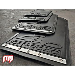 บังโคลนรถยนต์ Black 4WD OFF-ROAD Mud flaps. เพลทอลูมิเนียม