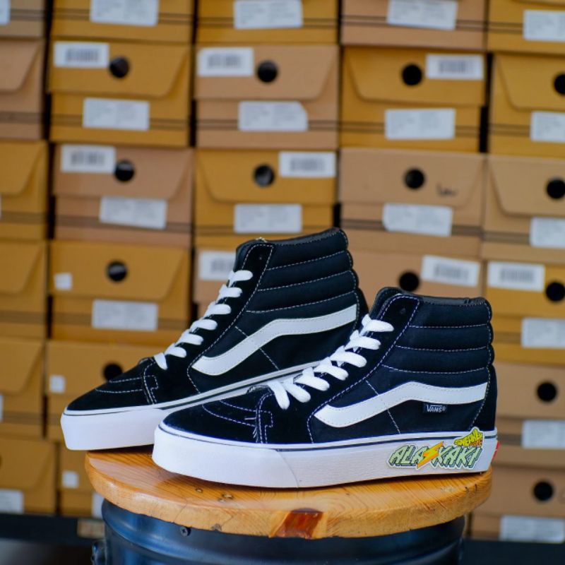 Vans SK 8 HIGH BLACK WHITE