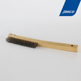 Jasco แปรงลวดสำหรับขูดตะแกรง ทรงยาว ด้ามไม้ Wire Brush #WWB-13NS