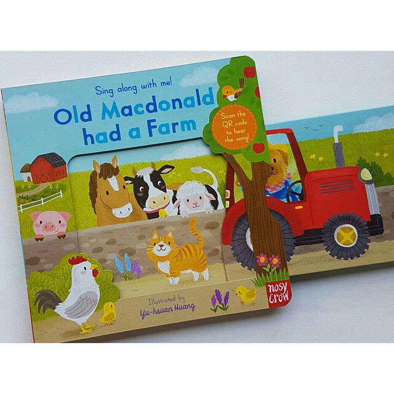 Old Macdonald board book เหมาะ 1+ กระดาษแข็งหนาทุกหน้า วิธีใช้download ap QR code scanner เพื่อฟังเพลงได้