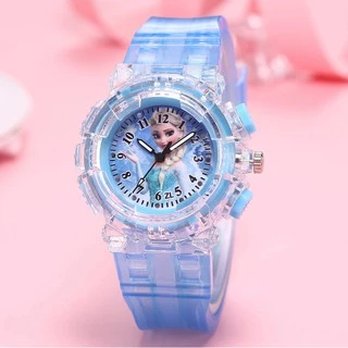 นาฬิกาเด็ก นาฬิกาข้อมือเด็ก นาฬิกาเด็กญ มีไฟ FROZEN แถมถ่านเพิ่ม1เม็ด