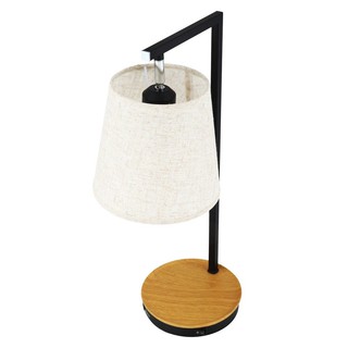 Table lamp TABLE LAMP MODERN VT0214-1A CARINI FABRIC/METAL BROWN/BLACK The lamp Light bulb โคมไฟตั้งโต๊ะ ไฟตั้งโต๊ะ MODE