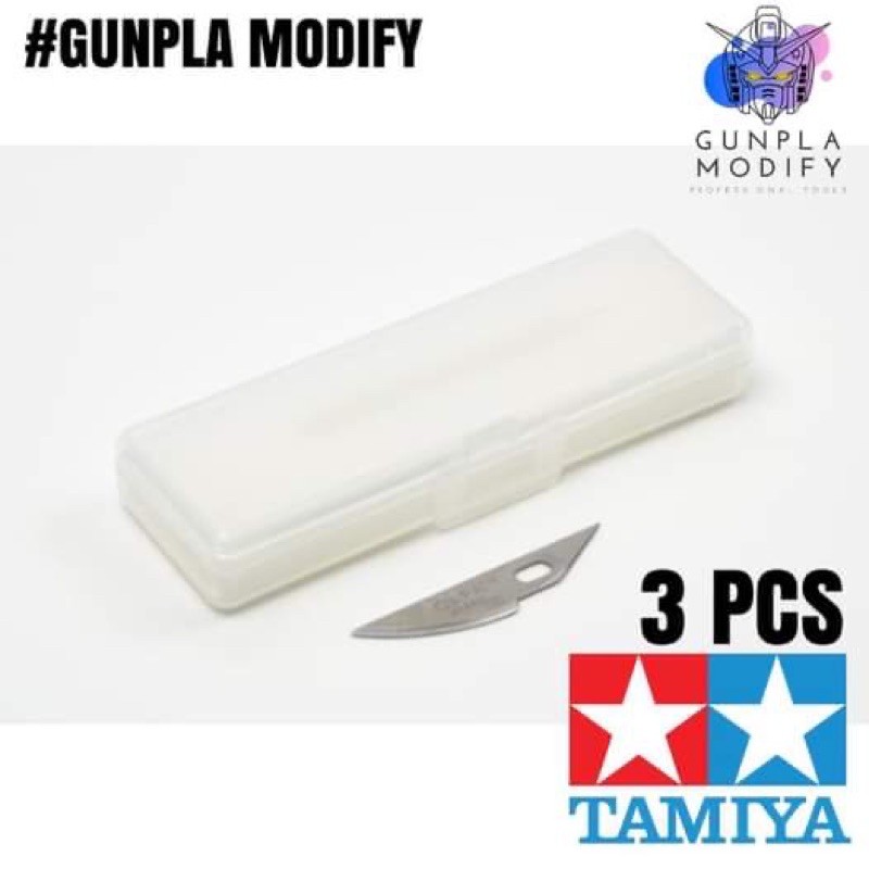 TAMIYA 74100 Modeler Knife Pro (Curved) ใบมีดอาร์ทไนฟ์แบบโค้ง จำนวน 3 ใบ