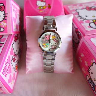 สายเหล็กหน้าปัดลายการ์ตูน Hello Kitty น่ารักมาก