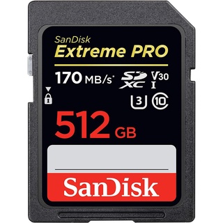 Sandisk การ์ด SD 512GB Extreme PRO 170MB/s SDHC/SDXC UHS-I C10 (SDSDXXY-512G-GN4IN)