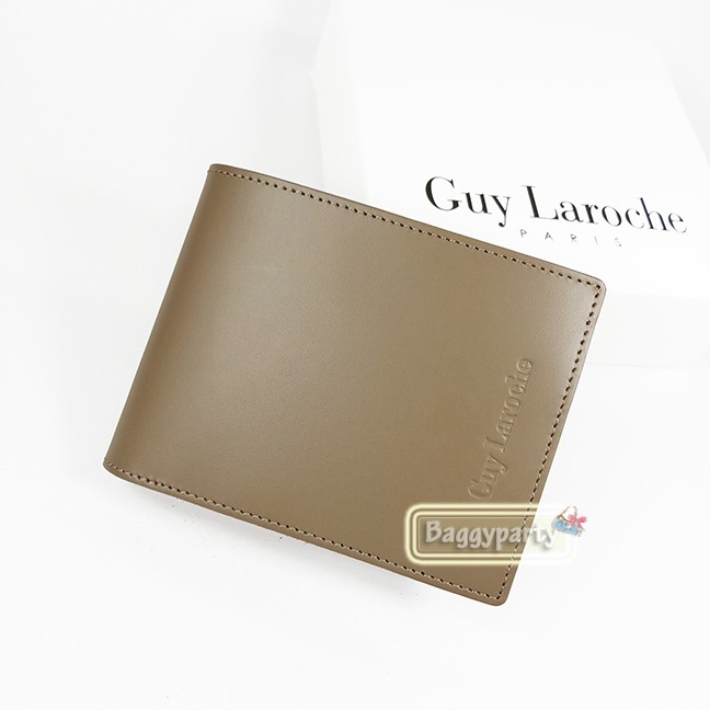 Guy Laroche แท้!!! กระเป๋าสตางค์ใบสั้นพับเดียว หนังด้าน มีช่องใส่เหรียญ (GLpsm234A)