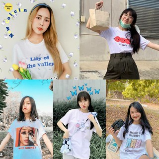 Live290# เสื้อขาว “น่ารักcute” S-XXL อก 32-50 สไตล์เกาหลี Dream Big Tshirt โอเวอร์ไซน์ สาวอวบใส่ได้ สีขาว คอกลม