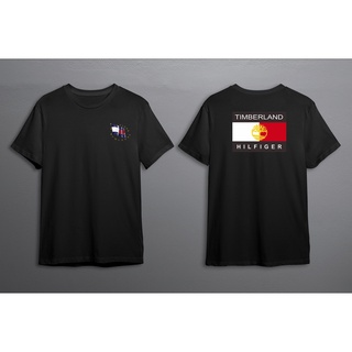 เสื้อยืดโอเวอร์ไซส์เสื้อยืด พิมพ์ลายธง Tomy Hil Waving สําหรับผู้ชายS-3XL