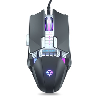 Dark AlienV710 เมาส์แบบมีสาย E-sports การเขียนโปรแกรมมาโคร 7 คีย์ การเขียนโปรแกรม RGB เมาส์เชิงกลที่เปล่งแสงได้